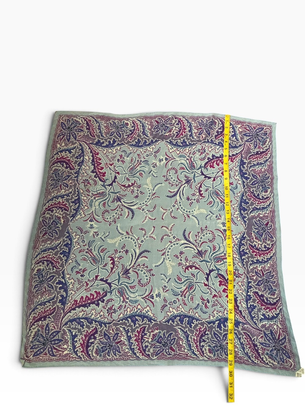 Vintage late 70s/80s Anne Klein for Vera Silk Scarf 31” – Made in Japan –Paisley - Picture 7 of 11